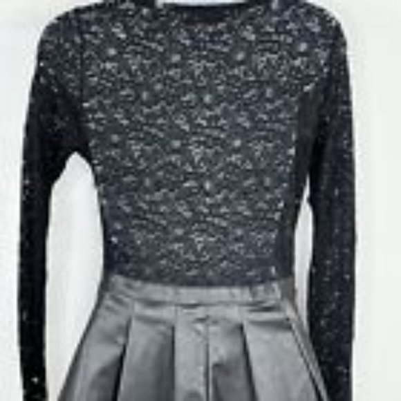 Kersh Lace/Faux Leather Dress - Picture 4 of 4